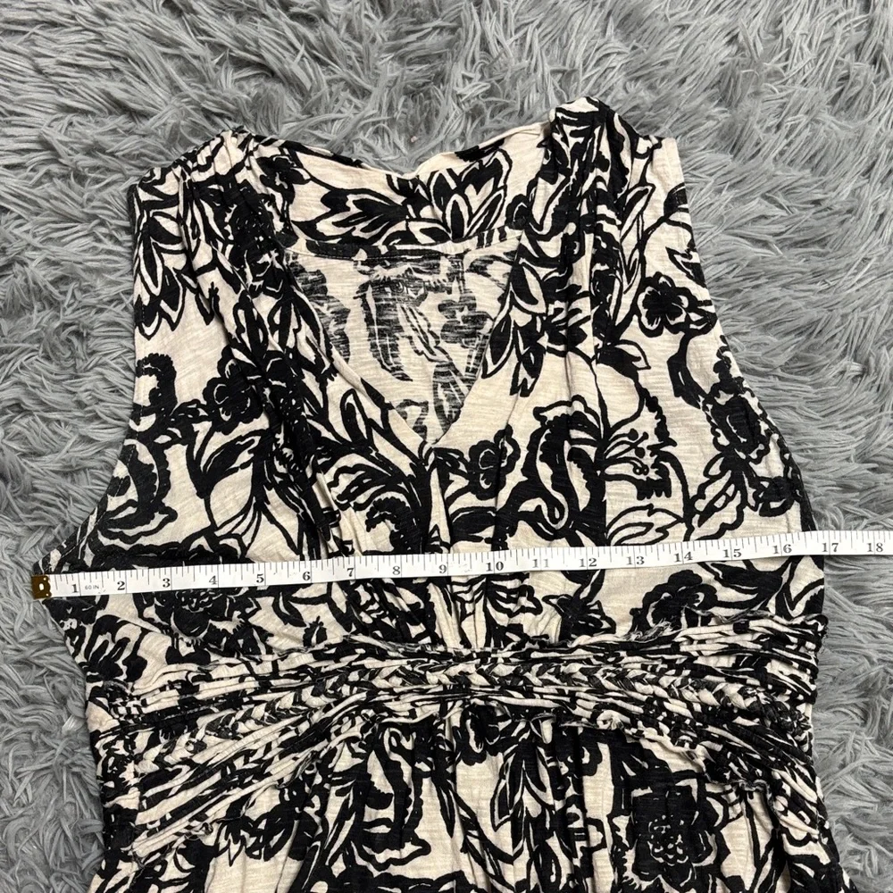 Y2K LOFT Black and Cream Floral Blouse - Picture 13 of 15